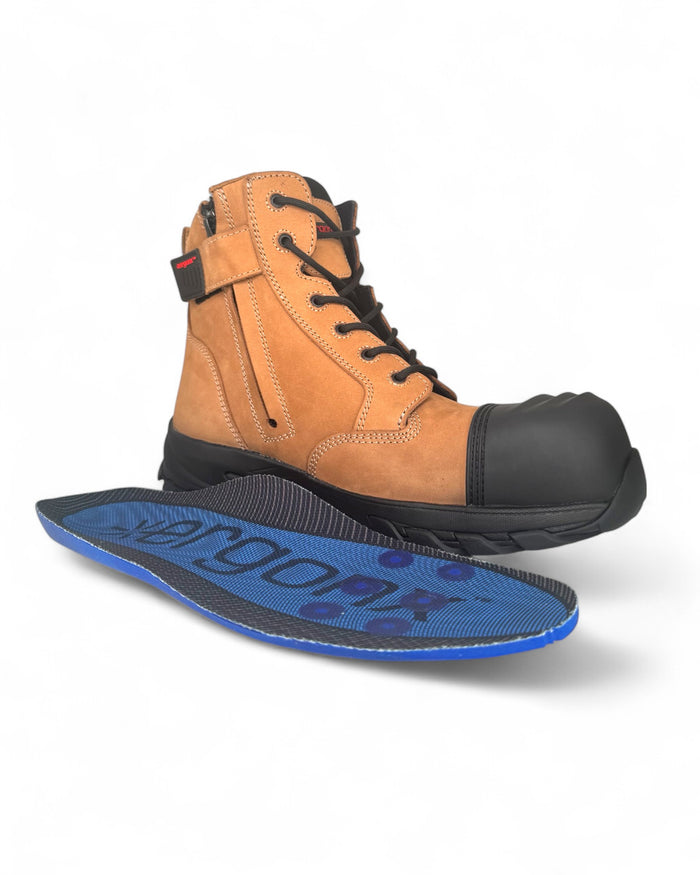 Ergonx Safety Boots Lace Up (Helium) Tan