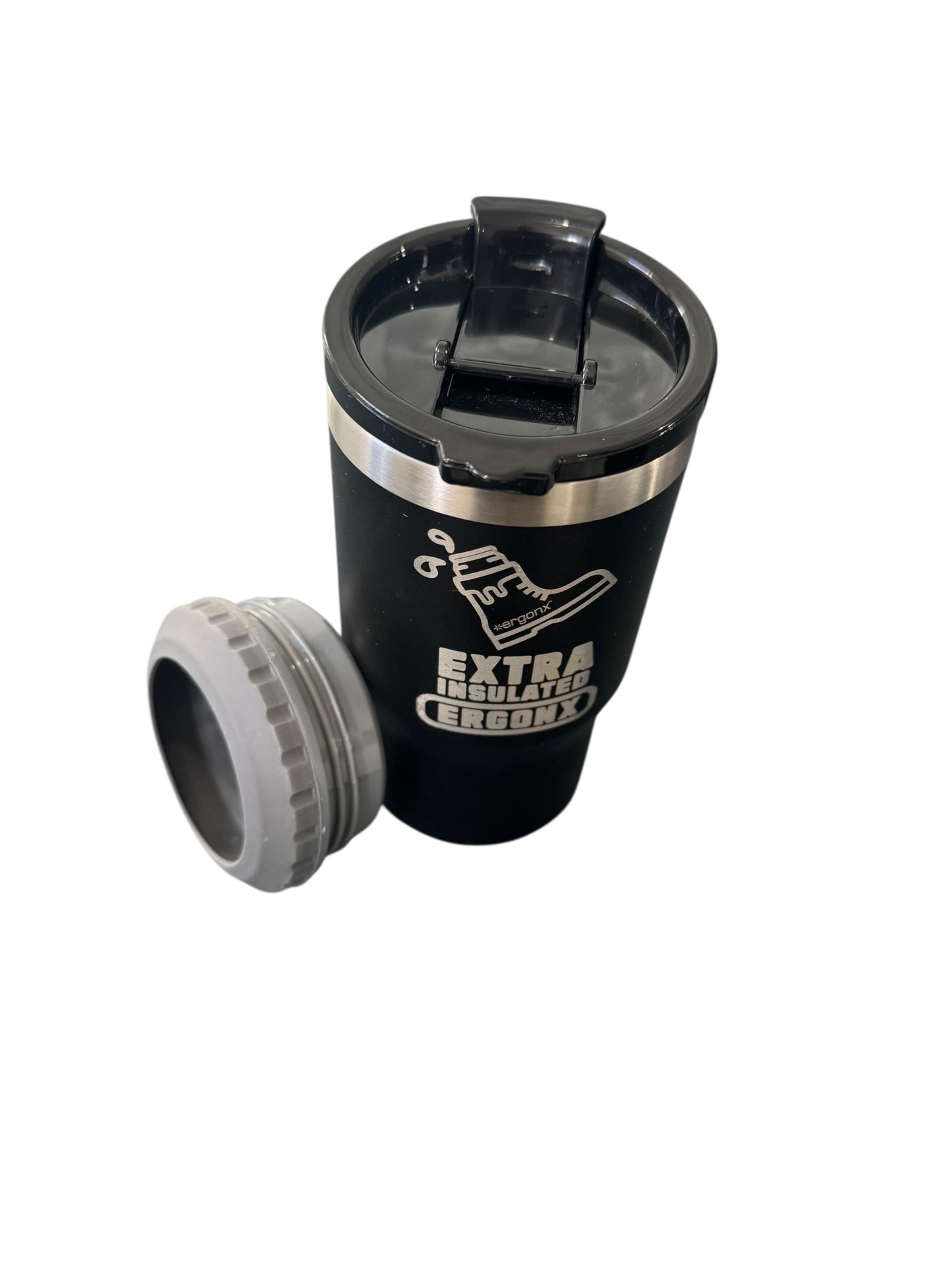Ergonx 4 in 1 Aluminum Cooler Mug - Black - Extra Insulated