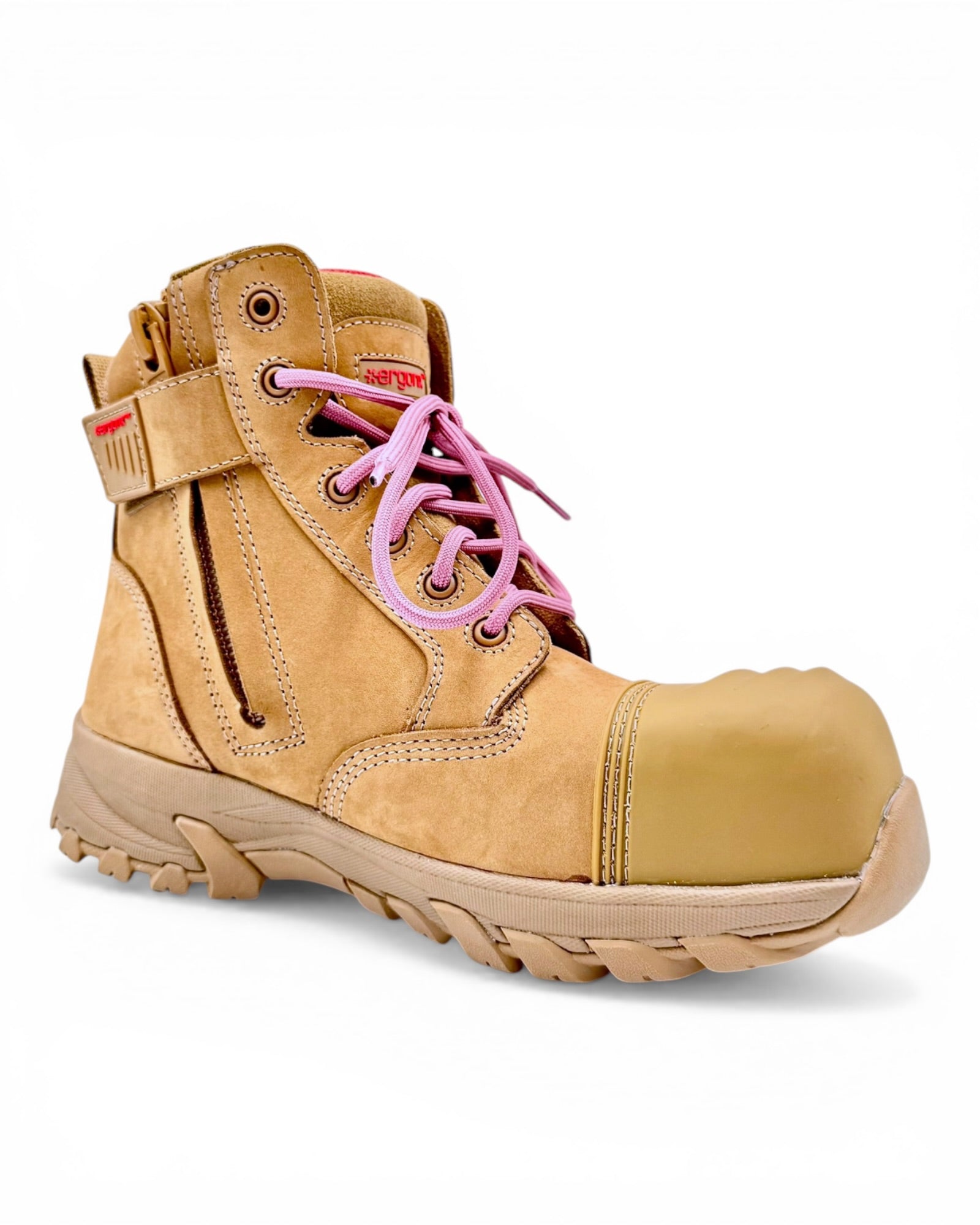 Ergonx women's Helium all tan safety work boots — product view 3