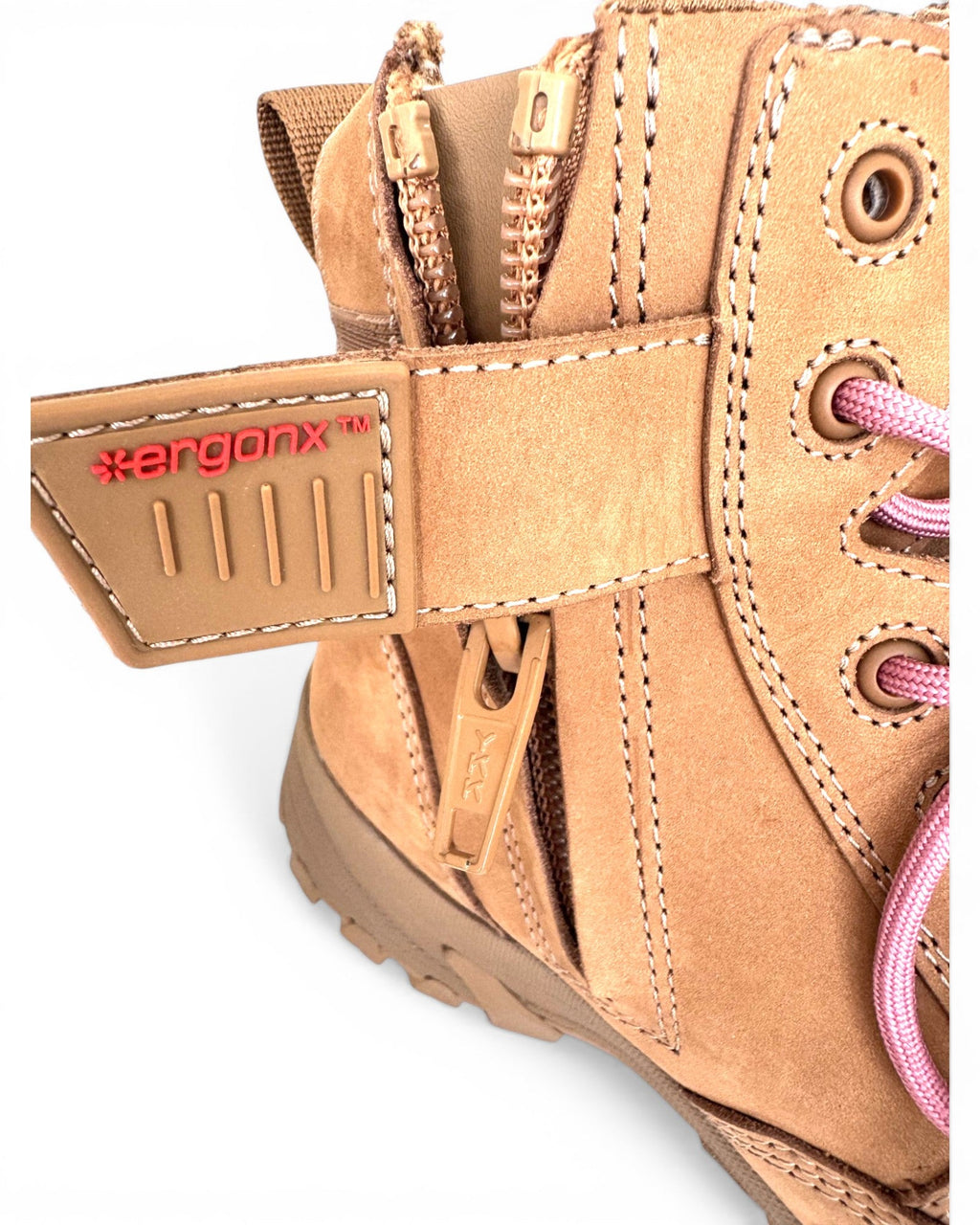 Ergonx women's Helium all tan safety work boots — product view 12