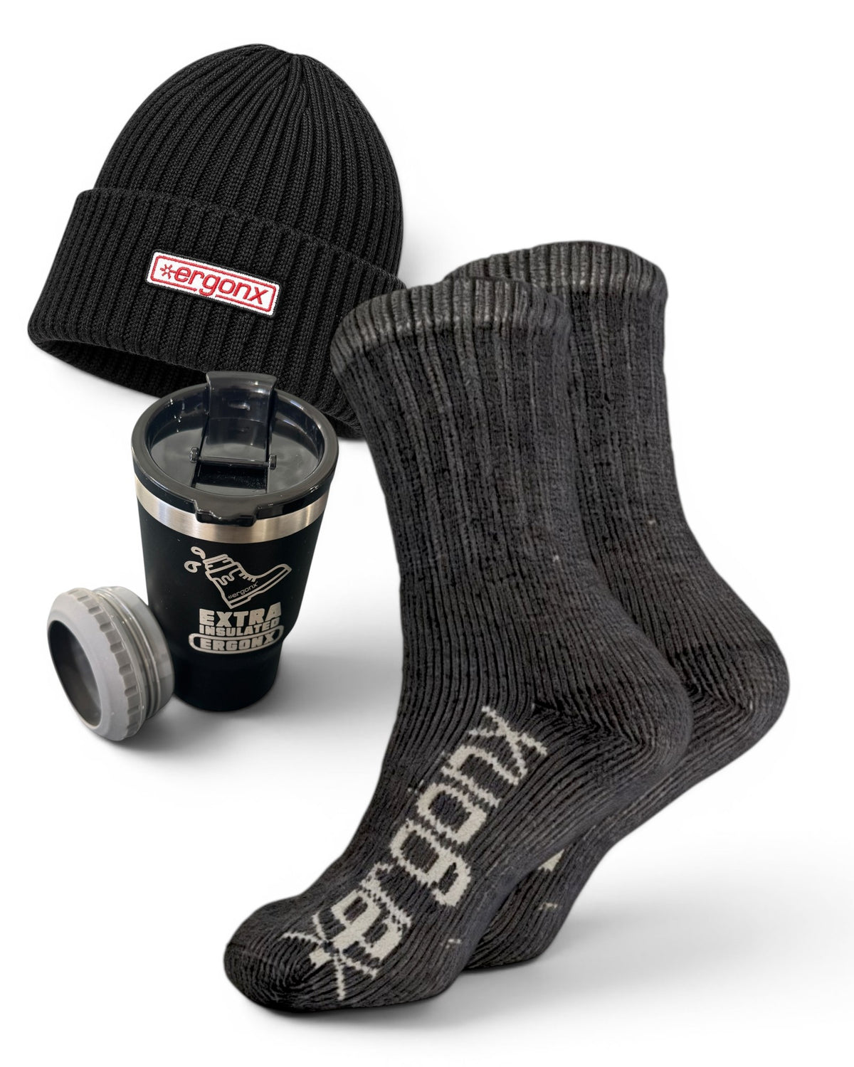Work Socks, Beanie & 4 in 1 Coffee / Cooler + Cap