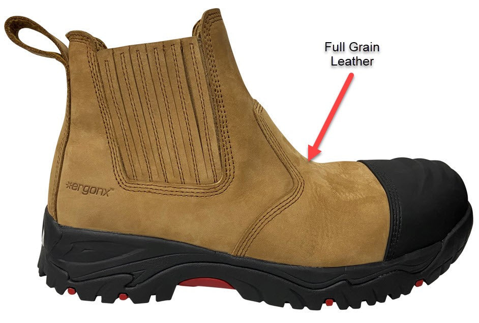 Work Boot made with full grain leather is more durable and adaptable to the feet.