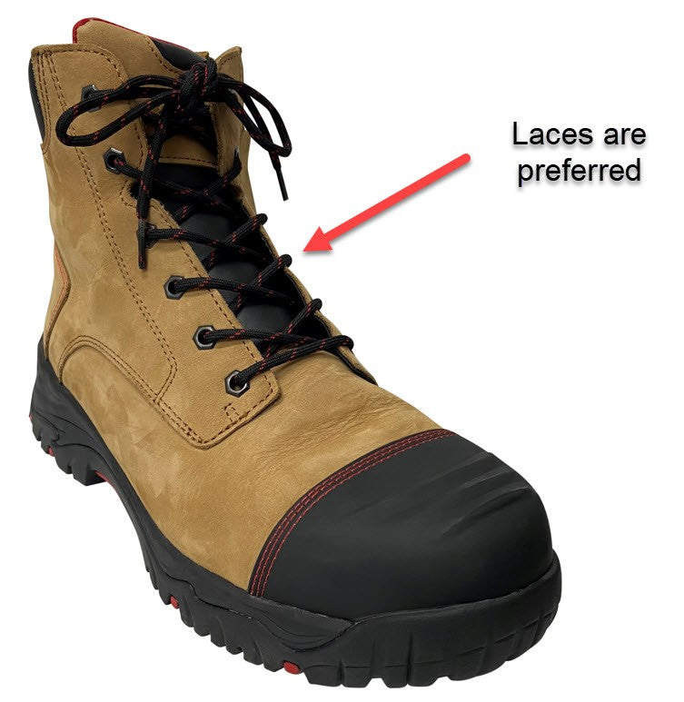 Laces on a work boot are the best.
