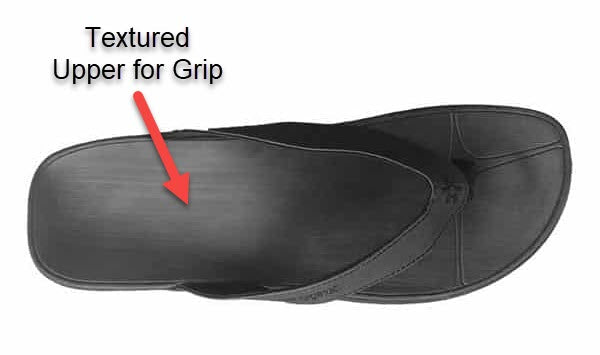 The textured upper helps to prevent slips and slides when you walk